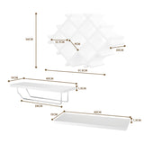 NNECW Set of 5 Wall Mount Wine Rack Set with Storage Shelves and Glass Holder