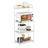 NNECW 4-Tier Microwave Oven Stand Storage with Mesh Wire Shelves for Kitchen/Living Room/Office