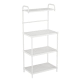 NNECW 4-Tier Microwave Oven Stand Storage with Mesh Wire Shelves for Kitchen/Living Room/Office