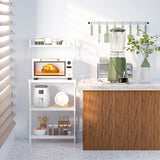 NNECW 4-Tier Microwave Oven Stand Storage with Mesh Wire Shelves for Kitchen/Living Room/Office
