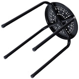 NNECW Set of 6 Stackable Round Steel Stools with X-shape Connection