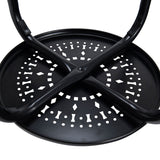 NNECW Set of 6 Stackable Round Steel Stools with X-shape Connection