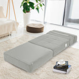 NNECW Tri-folding Floor Lounge Sofa Bed with Upholstered Cushion for Home