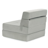 NNECW Tri-folding Floor Lounge Sofa Bed with Upholstered Cushion for Home