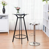 NNECW Adjustable Swivel Bar Stool with Footrest for Kitchen