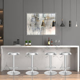 NNECW Adjustable Swivel Bar Stool with Footrest for Kitchen