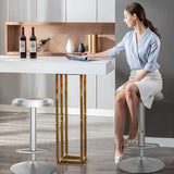 NNECW Adjustable Swivel Bar Stool with Footrest for Kitchen-2 pieces