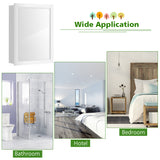 NNECW Mirror Cabinet with Wall Mounted for Bathroom/Kitchen-White