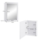 NNECW Mirror Cabinet with Wall Mounted for Bathroom/Kitchen-White