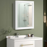 NNECW Mirror Cabinet with Wall Mounted for Bathroom/Kitchen-White