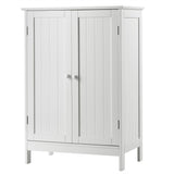 NNECW Floor Storage Cabinet with Double Door and Shelf for Bathroom