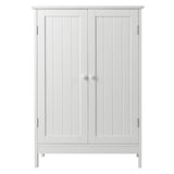 NNECW Floor Storage Cabinet with Double Door and Shelf for Bathroom
