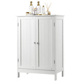 NNECW Floor Storage Cabinet with Double Door and Shelf for Bathroom
