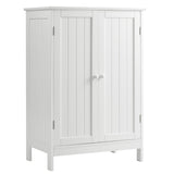 NNECW Floor Storage Cabinet with Double Door and Shelf for Bathroom