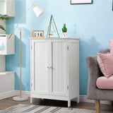 NNECW Floor Storage Cabinet with Double Door and Shelf for Bathroom