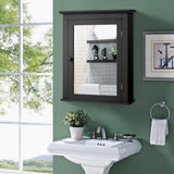 NNECW Cabinet with Height-adjustable Shelf for Bathroom/Hallway-Black