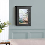 NNECW Cabinet with Height-adjustable Shelf for Bathroom/Hallway-Black