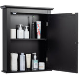 NNECW Cabinet with Height-adjustable Shelf for Bathroom/Hallway-Black