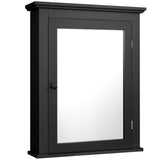 NNECW Cabinet with Height-adjustable Shelf for Bathroom/Hallway-Black