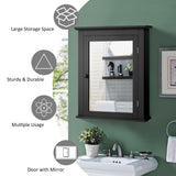 NNECW Cabinet with Height-adjustable Shelf for Bathroom/Hallway-Black