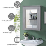 NNECW Cabinet with Height-adjustable Shelf for Bathroom/Hallway-Grey
