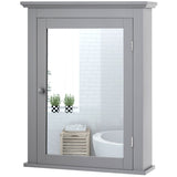 NNECW Cabinet with Height-adjustable Shelf for Bathroom/Hallway-Grey