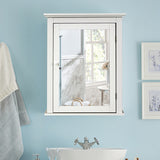 NNECW Cabinet with Height-adjustable Shelf for Bathroom/Hallway-White