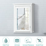 NNECW Cabinet with Height-adjustable Shelf for Bathroom/Hallway-White