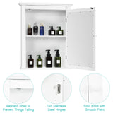 NNECW Cabinet with Height-adjustable Shelf for Bathroom/Hallway-White