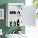 NNECW Cabinet with Height-adjustable Shelf for Bathroom/Hallway-White