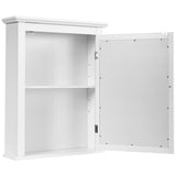 NNECW Cabinet with Height-adjustable Shelf for Bathroom/Hallway-White