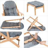 NNECW 3-Position Adjustable Recliner Armchair with Footrest Stool Ottoman for Home/Office/ Living Room/Patio