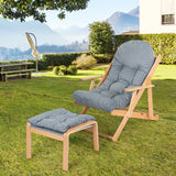 NNECW 3-Position Adjustable Recliner Armchair with Footrest Stool Ottoman for Home/Office/ Living Room/Patio