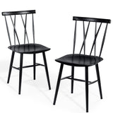 NNECW Set of 2 Steel Dining Chairs with Curved Backrest for Restaurant/Cafe