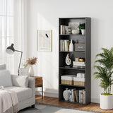 NNECW Standing Shelf wIth 5 Open Levels for Living Room-Black