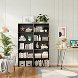 NNECW Standing Shelf wIth 5 Open Levels for Living Room-Black
