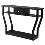 NNECW Modern Entryway Table with Storage Drawer for Office-Black
