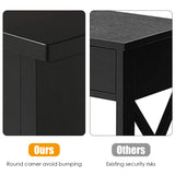 NNECW Modern Entryway Table with Storage Drawer for Office-Black