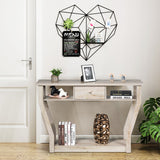 NNECW Modern Entryway Table with Storage Drawer for Office-Grey