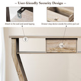 NNECW Modern Entryway Table with Storage Drawer for Office-Grey
