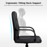 NNECW Mid-Back Executive Office Chair with Adjustable Height for Home & Office