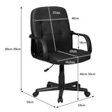 NNECW Mid-Back Executive Office Chair with Adjustable Height for Home & Office