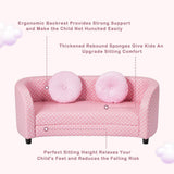 NNECW 2 Seats Kids Sofa Chair with Two Cloth Pillows for Girls Aged 3-10