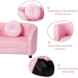 NNECW 2 Seats Kids Sofa Chair with Two Cloth Pillows for Girls Aged 3-10