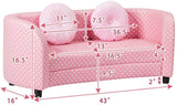 NNECW 2 Seats Kids Sofa Chair with Two Cloth Pillows for Girls Aged 3-10