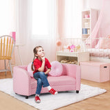 NNECW 2 Seats Kids Sofa Chair with Two Cloth Pillows for Girls Aged 3-10