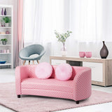 NNECW 2 Seats Kids Sofa Chair with Two Cloth Pillows for Girls Aged 3-10