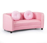 NNECW 2 Seats Kids Sofa Chair with Two Cloth Pillows for Girls Aged 3-10