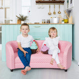 NNECW 2 Seats Kids Sofa Chair with Two Cloth Pillows for Girls Aged 3-10