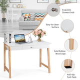 NNECW Computer Desk with Non-slip Foot Pads for Home Office